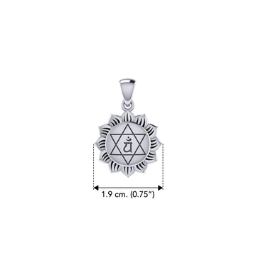 Anahata Heart Chakra Sterling Silver Pendant TPD5628